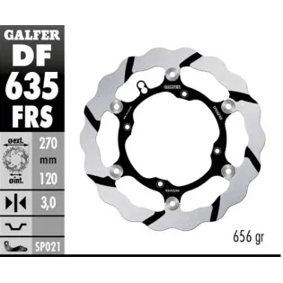 Disco freno moto Galfer Wave flotante DF635FRS