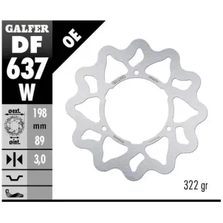 Disco freno moto Galfer Wave fijo 198x3mm DF637W