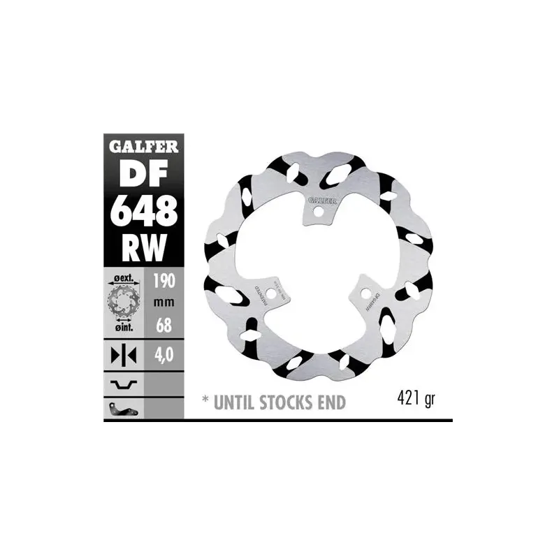 Disco freno moto Galder Wave fijo 190X4mm DF648RW