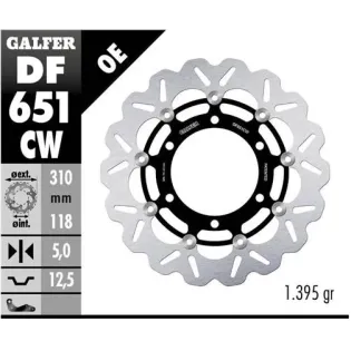 Disco freno moto Galfer Wave flotante completo DF6