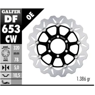 Disco freno moto Galfer Wave flotante completo DF6