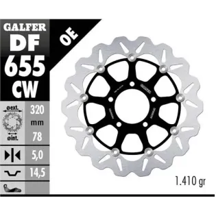 Disco freno moto Galfer Wave flotante completo DF6