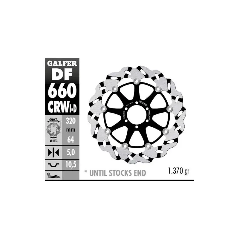 Disco freno moto Galfer Wave flotante DF660CRWI