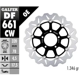 Disco freno moto Galfer Wave flotante completo DF6