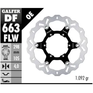 Disco freno moto Galfer Wave flotante 298x4mm DF66