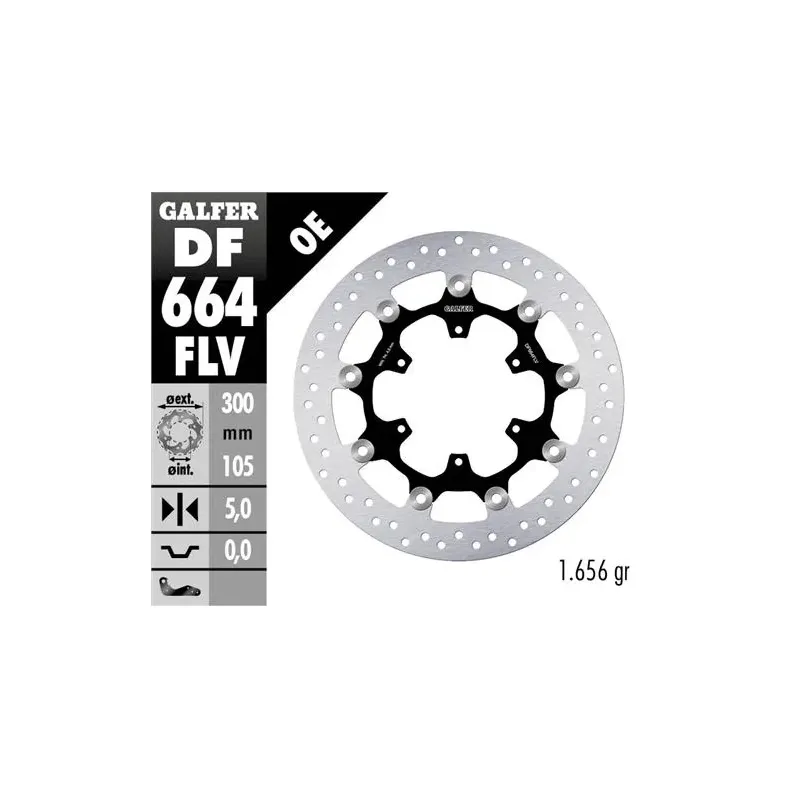 Disco freno moto flotante Galfer 300x5mm DF664FLV