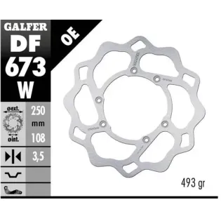 Disco freno moto Galfer Wave fijo 250x3.5mm DF673W