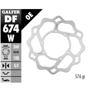 Disco freno moto Galfer Wave fijo 260x4mm DF674W