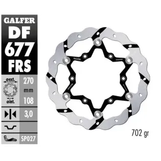 Disco freno moto Galfer Wave flotante DF677FRS