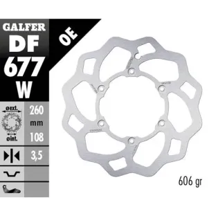 Disco freno moto Galfer Wave fijo 260x3.5mm DF677W