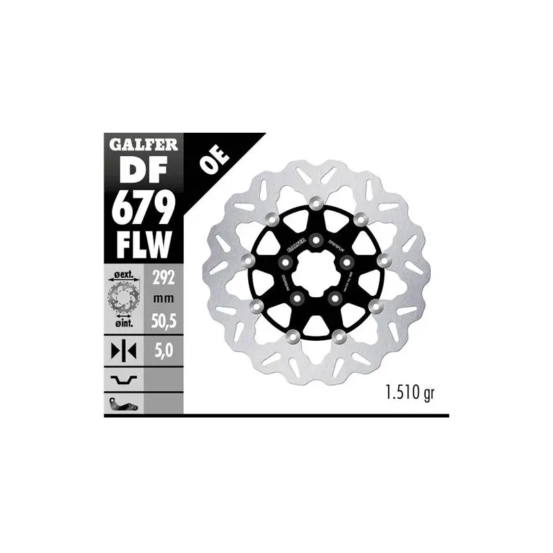 Disco freno moto Galfer Wave flotante 292x5mm DF67