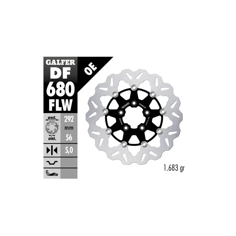 Disco freno moto Galfer Wave flotante 292x5mm DF68