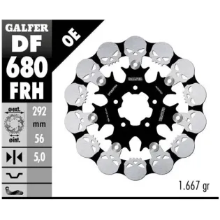 Disco freno moto Galfer Skull sign flotante DF680F