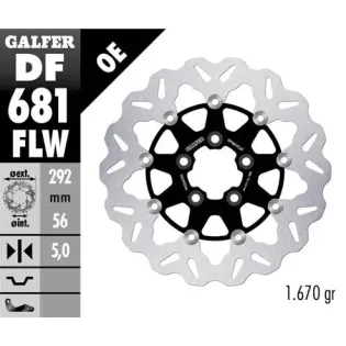 Disco freno moto Galfer Wave flotante 292x5mm DF68