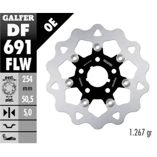 Disco freno moto Galfer Wave flotante 254x5mm DF69