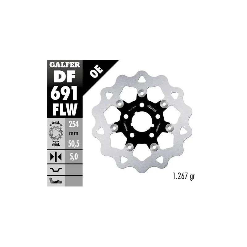 Disco freno moto Galfer Wave flotante 254x5mm DF69