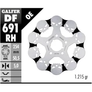 Disco freno moto Galfer Skull Design fijo DF691RH