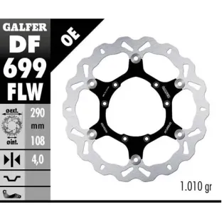 Disco freno moto Galfer Wave flotante 290x4mm DF69