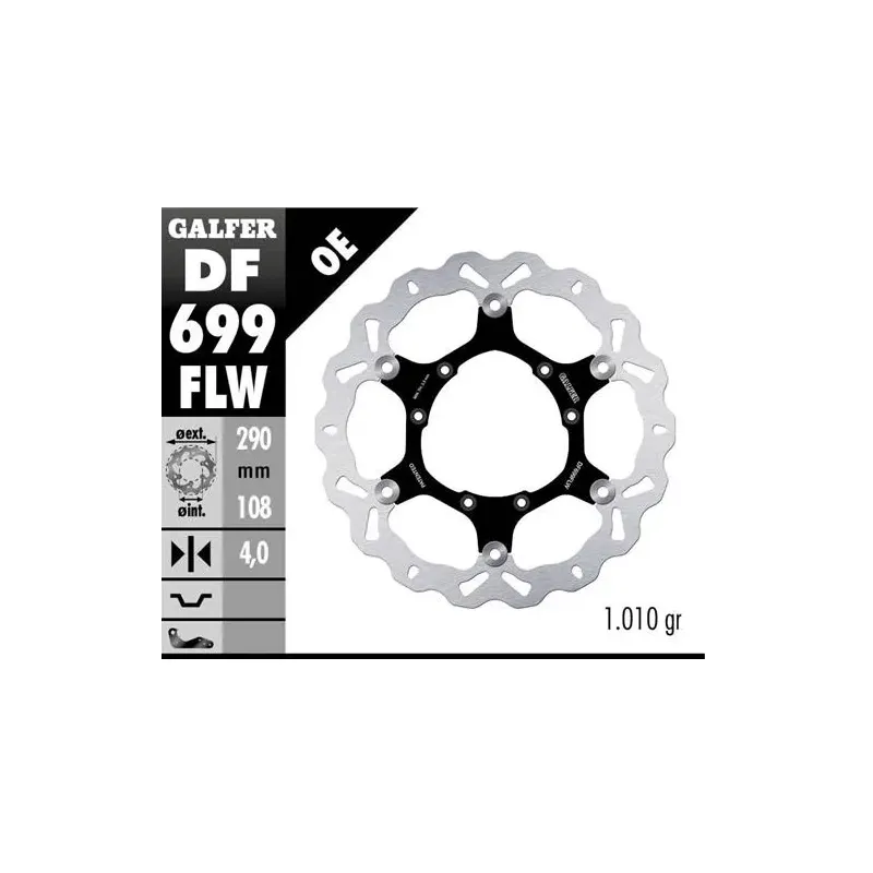 Disco freno moto Galfer Wave flotante 290x4mm DF69