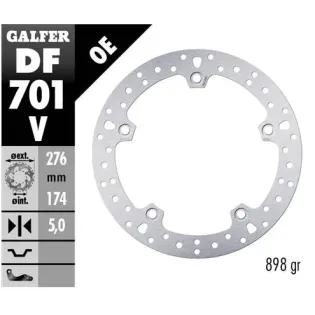 Disco freno moto fijo Galfer 276x5mm DF701V