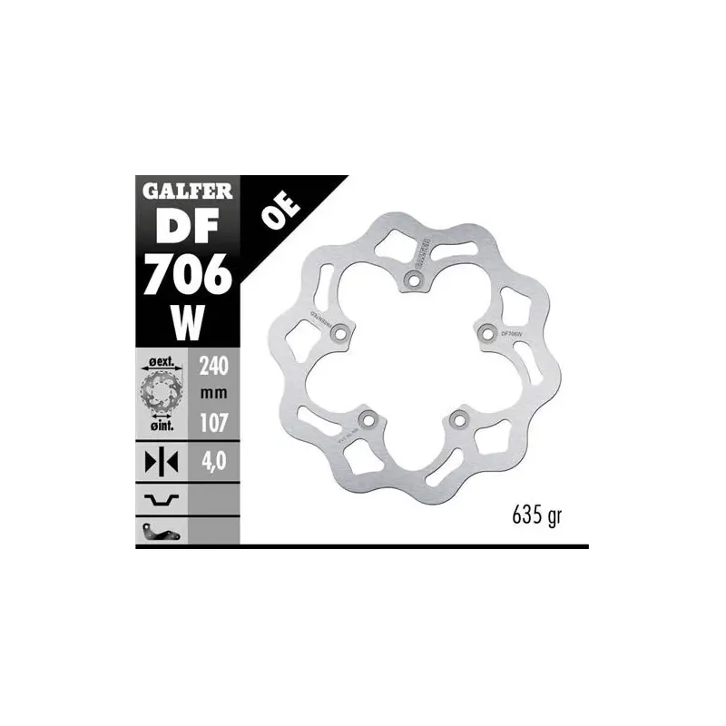 Disco freno moto Galfer Wave fijo 240x4mm DF706W