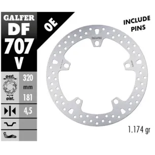 Disco freno moto fijo Galfer 320x4.5mm DF707V