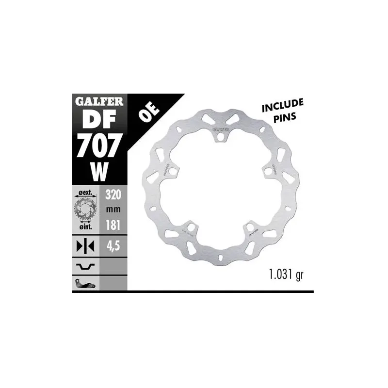Disco freno moto Galfer Wave fijo 320x4.5mm DF707W