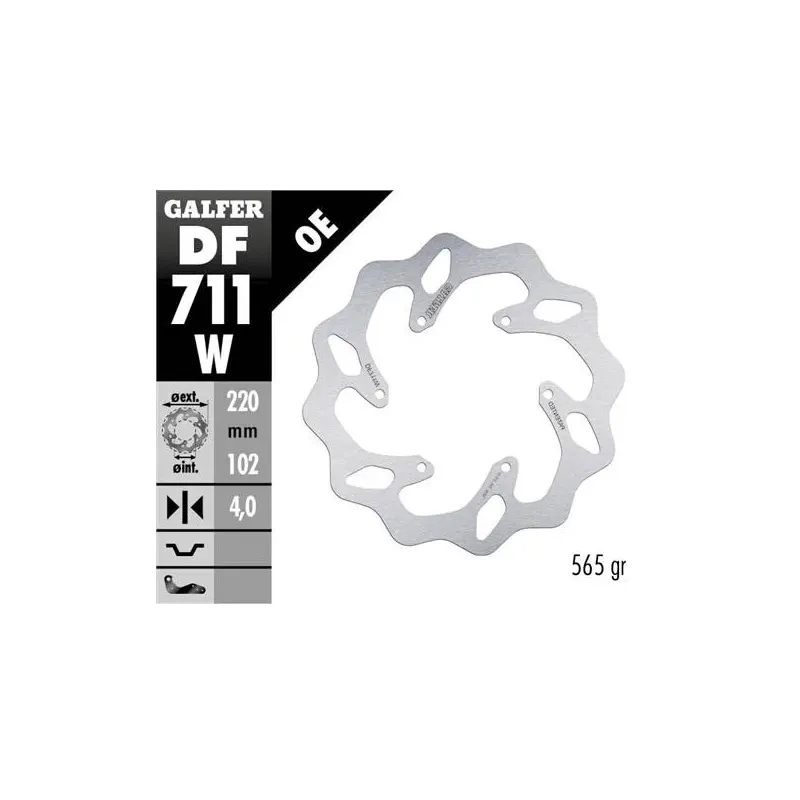 Disco freno moto Galfer Wave fijo 220x4mm DF711W