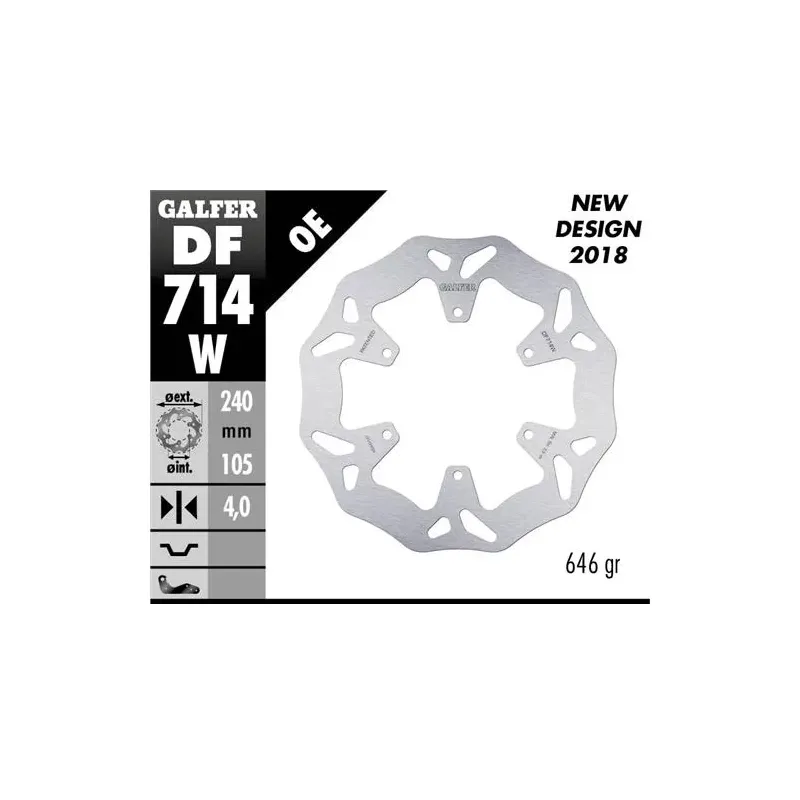 Disco freno moto Galfer Wave fijo 240x4mm DF714W