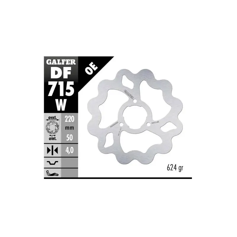 Disco freno moto Galfer Wave fijo 220x4mm DF715W