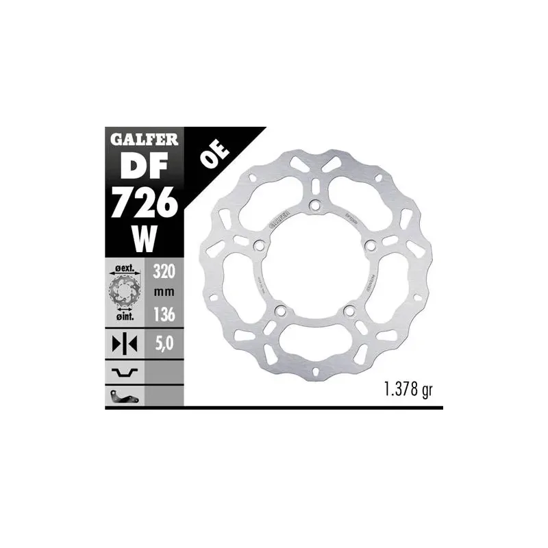 Disco freno moto Galfer Wave fijo 320x5mm DF726W