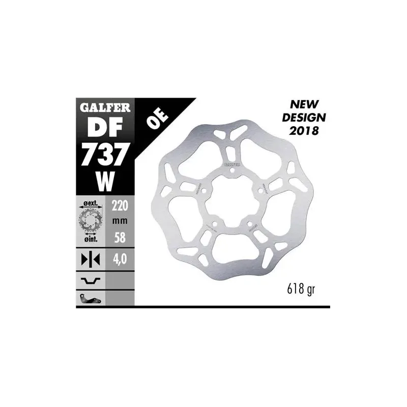 Disco freno moto Galfer Wave fijo 220x4mm DF737W