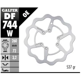 Disco freno moto Galfer Wave fijo 260x3.2mm DF744W