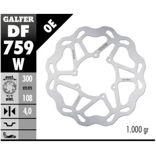 Disco freno moto Galfer Wave fijo 300x4mm DF759W