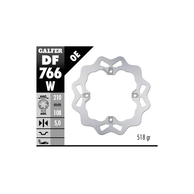 Disco freno moto Galfer Wave fijo 210x5mm DF766W