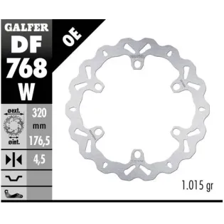 Disco freno moto Galfer Wave fijo 320x4.8mm DF768W