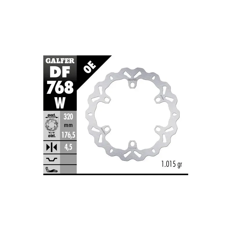 Disco freno moto Galfer Wave fijo 320x4.8mm DF768W