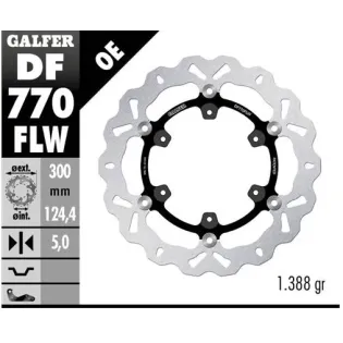 Disco freno moto Galfer Wave flotante 300x5mm DF77