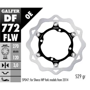 Disco freno moto Galfer Wave flotante 270x3mm DF77