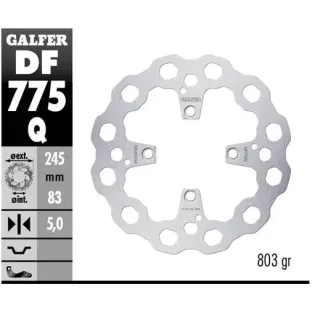 Disco freno moto moto fijo Galfer Qubic 245x5mm DF