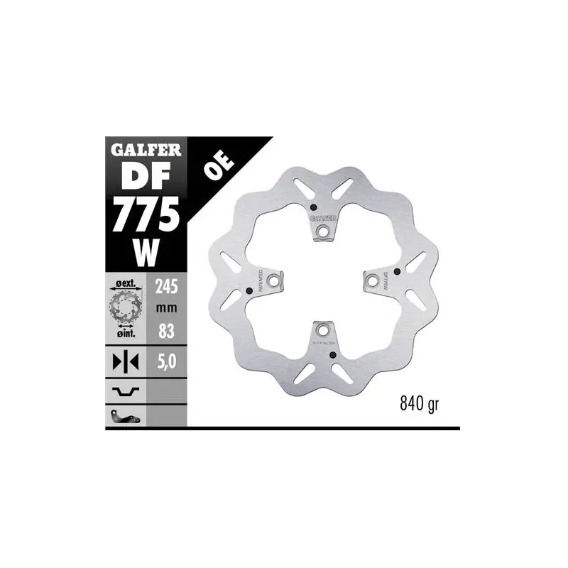 Disco freno moto Galfer Wave fijo 245x5mm DF775W
