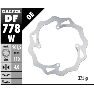 Disco freno moto Galfer Wave fijo 201.5x4mm DF778W