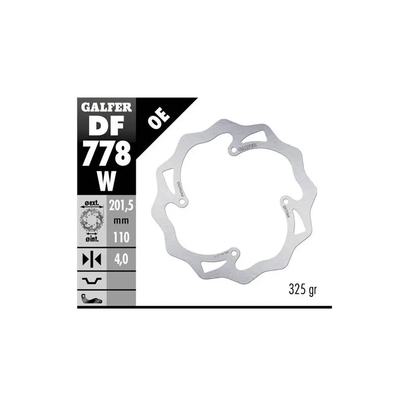 Disco freno moto Galfer Wave fijo 201.5x4mm DF778W