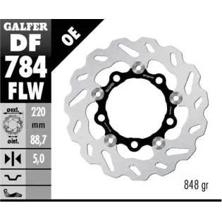 Disco freno moto Galfer Wave flotante 220x5mm DF78