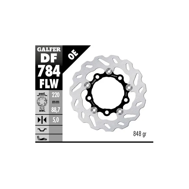 Disco freno moto Galfer Wave flotante 220x5mm DF78