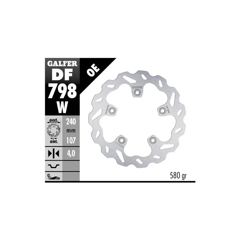 Disco freno moto Galfer Wave fijo 240x4mm DF798W