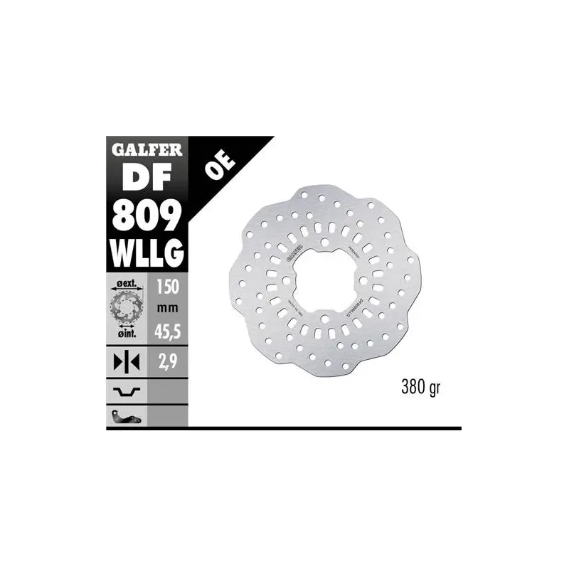 Disco freno moto Galfer Wave fijo Full Type DF809W