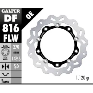 Disco freno moto Galfer Wave flotante 270x5mm DF81