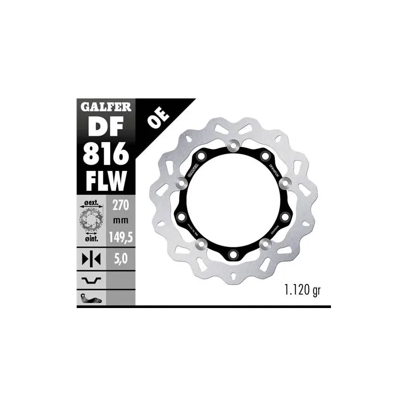 Disco freno moto Galfer Wave flotante 270x5mm DF81