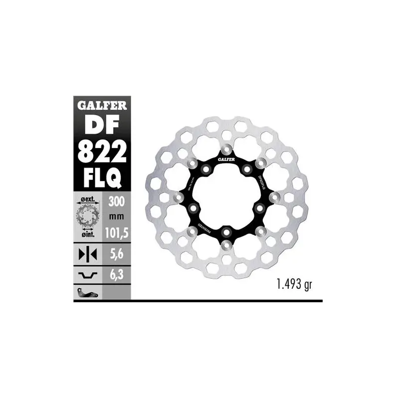 Disco freno moto flotante Galfer Qubic DF822FLQ